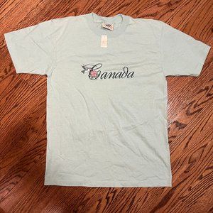 Teal T-Shirt with Canada Embroidery